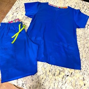 Vera Bradley Royal Blue Scrubs